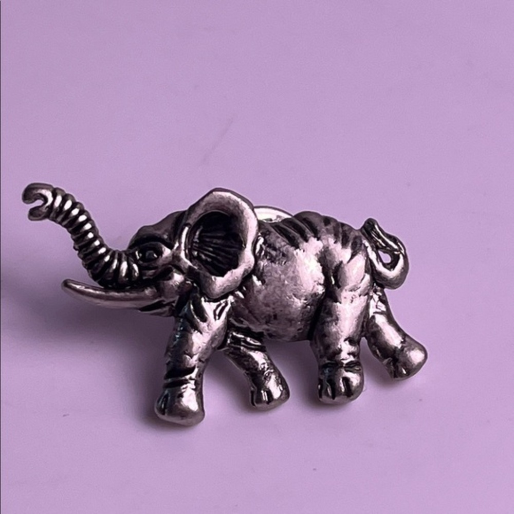 J. Crew Silver Elephant Brooch